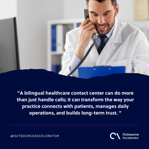 How your practice benefits from a bilingual healthcare contact center