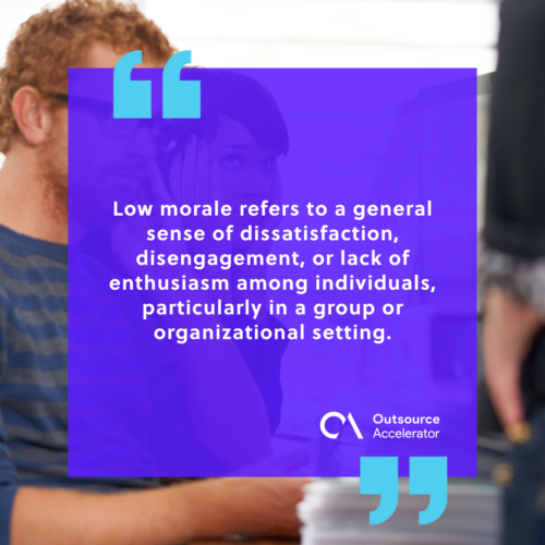 Low morale meaning 