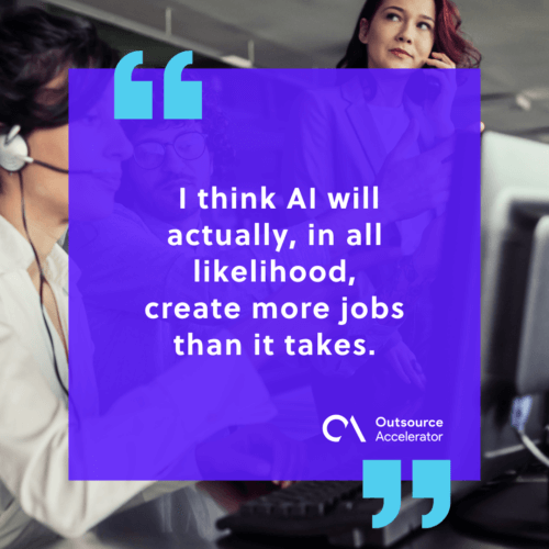 Optimism on AI's effect on the job market