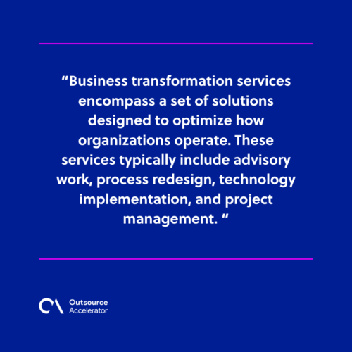 What are business transformation services 