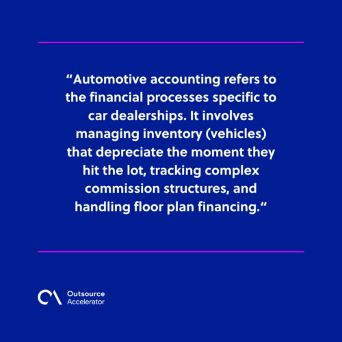 What is automotive accounting