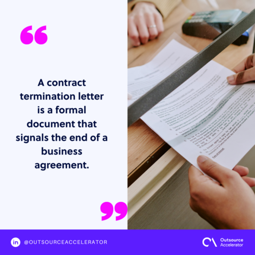 What is a contract termination letter