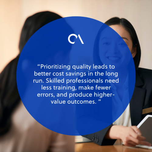 Long-term cost efficiency of hiring based on talent quality