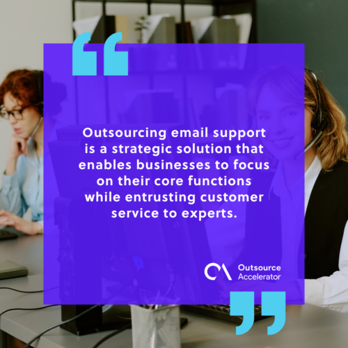 How does an email support outsourcing service work