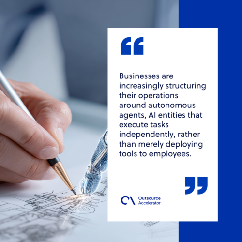 Organizations built around agents, not just people + tools