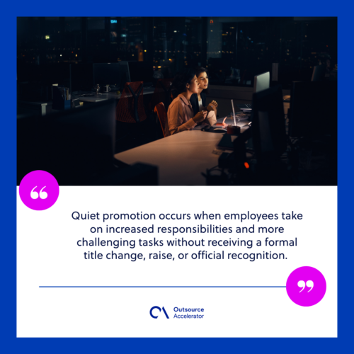 What is quiet promotion