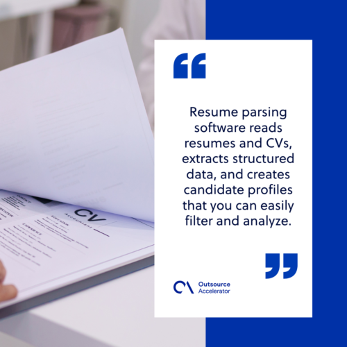 What is a resume parsing software