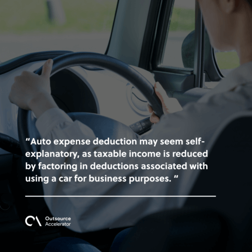 What is an auto expense deduction