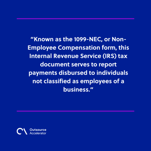 What is the meaning of 1099-NEC