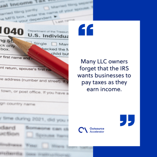 2026 LLC tax due dates for quarterly estimated taxes