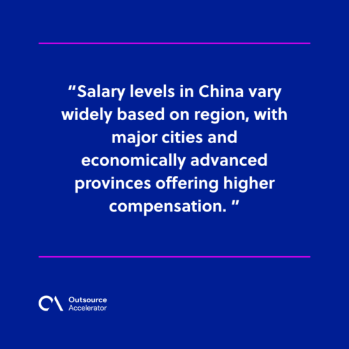 Average salary in China Cities with the highest annual salaries