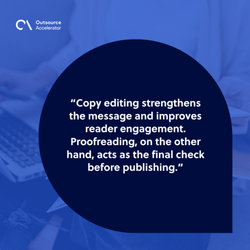 Copy editing vs. Proofreading