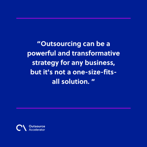 Pros and cons of outsourcing