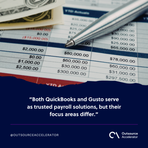 QuickBooks vs Gusto Side-by-side comparison
