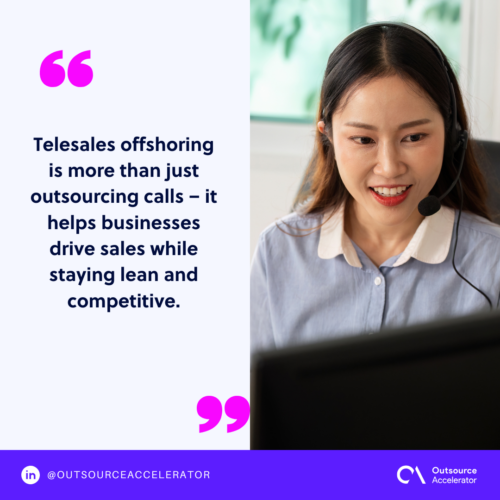 What is telesales offshoring