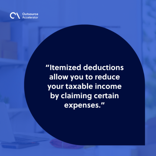 What are itemized deductions