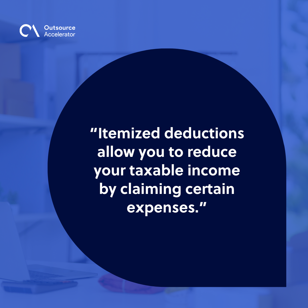 Lower your tax bill with itemized deductions | Outsource Accelerator
