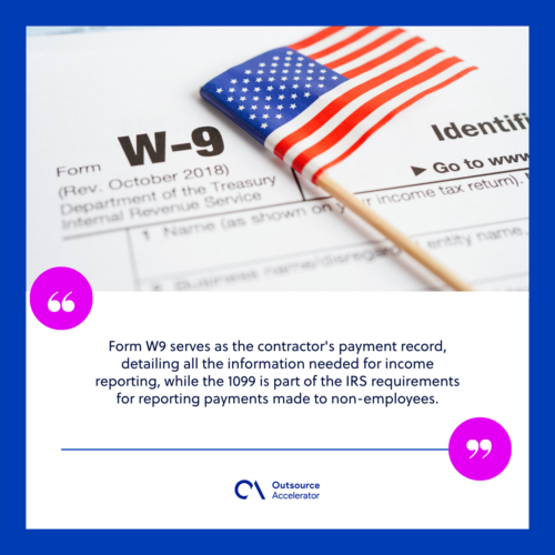 Significance of completing forms W9 and 1099 for tax obligation