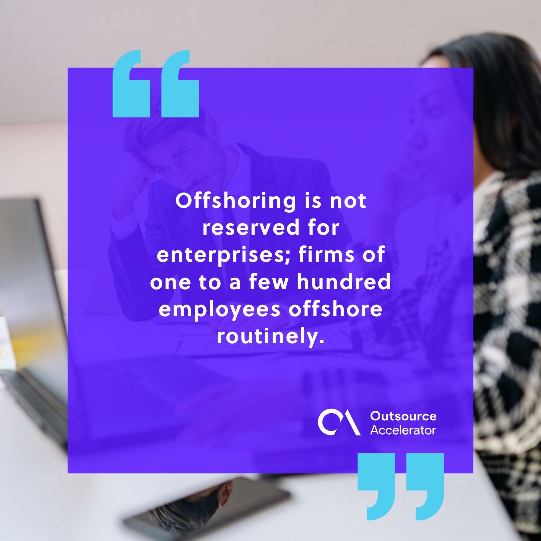 Why offshoring for large corporations looks different from small-firm offshoring