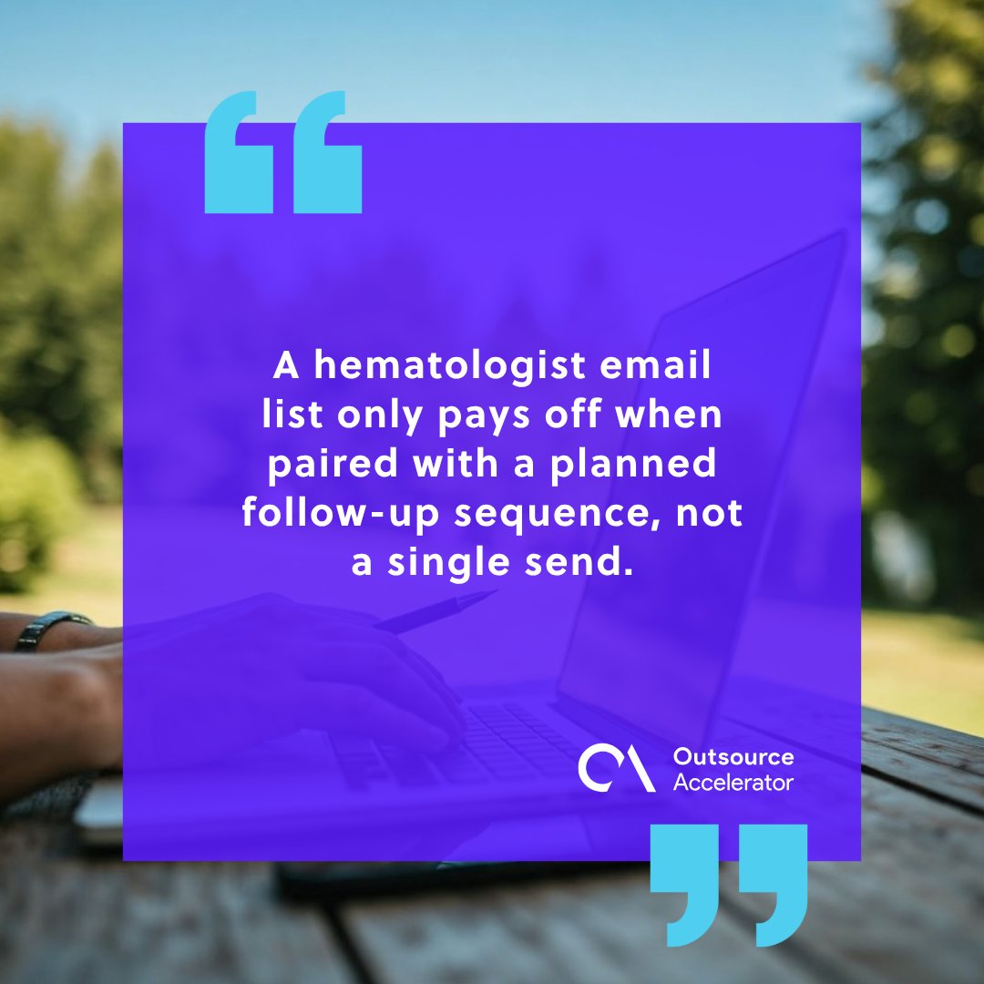 Why a hematologist email list needs structured follow-up