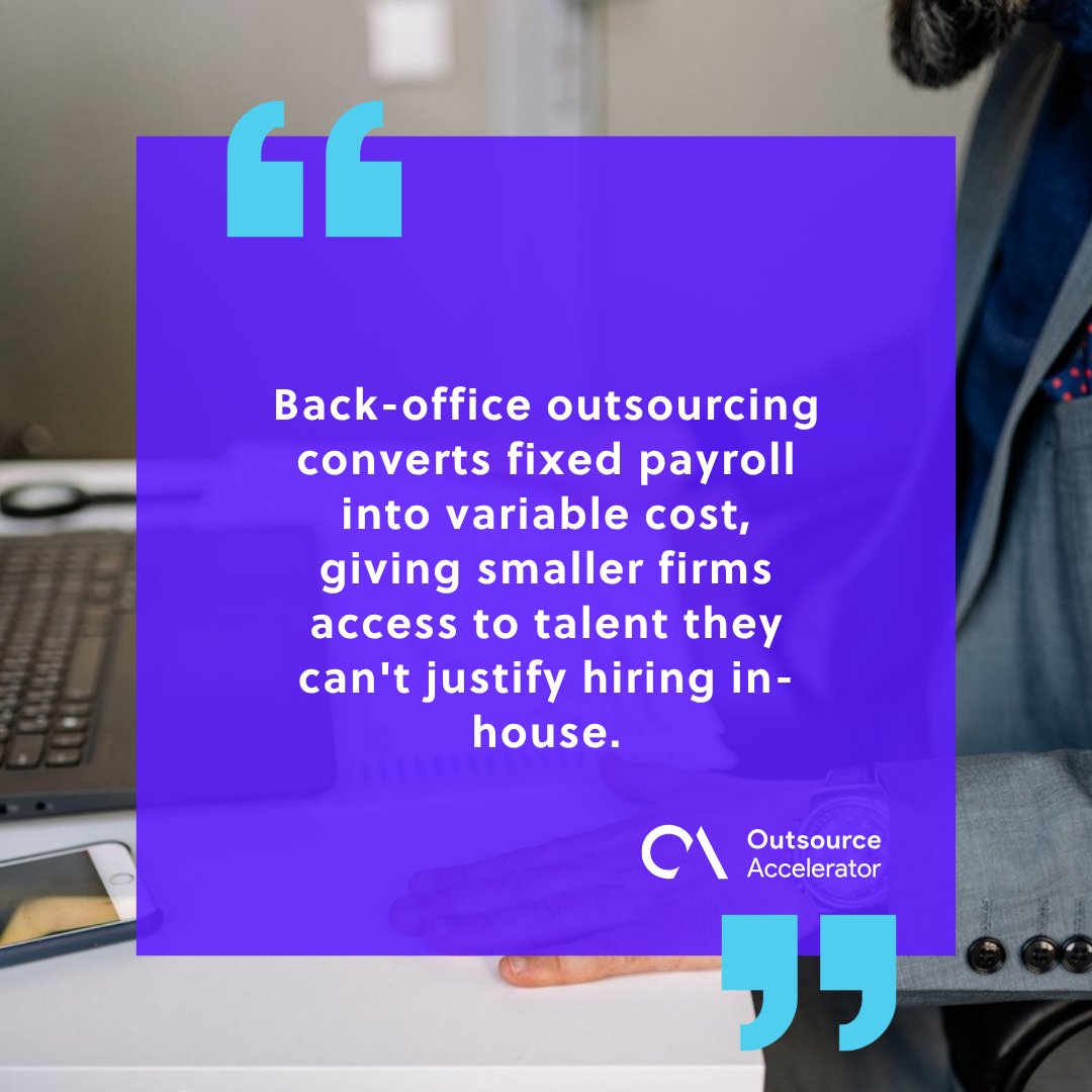 Why private equity firms outsource back-office support