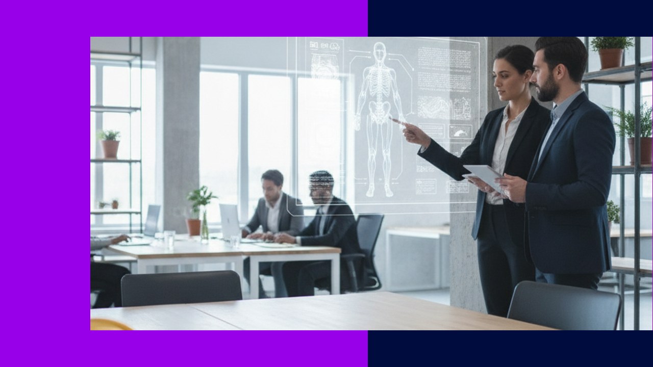 Professionals review medical data for construction injuries.