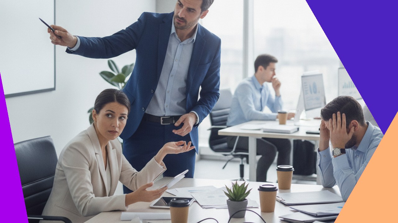 Frustrated team meeting: avoiding pitfalls building outsourcing teams.