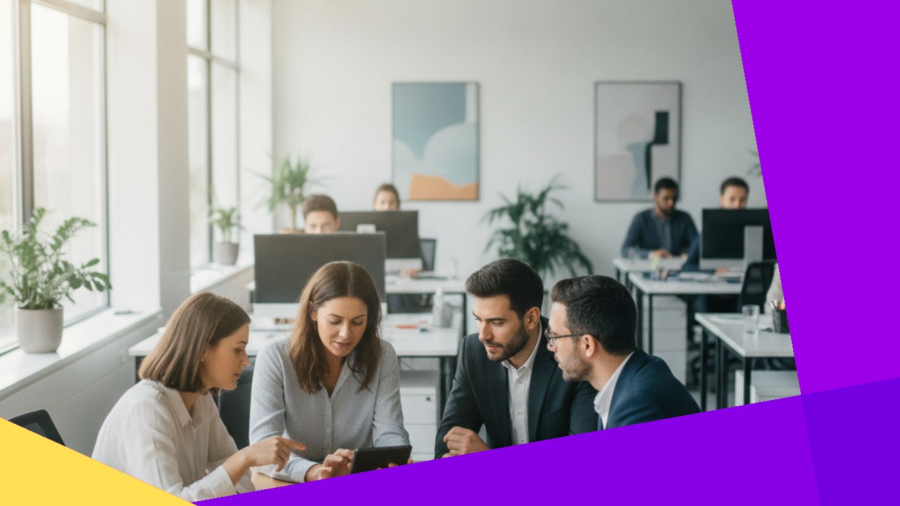 Team collaboration in office. How to get the most out of a managed team.
