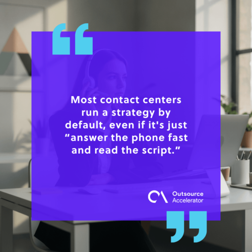 Call strategy — most contact centers run a strategy by default