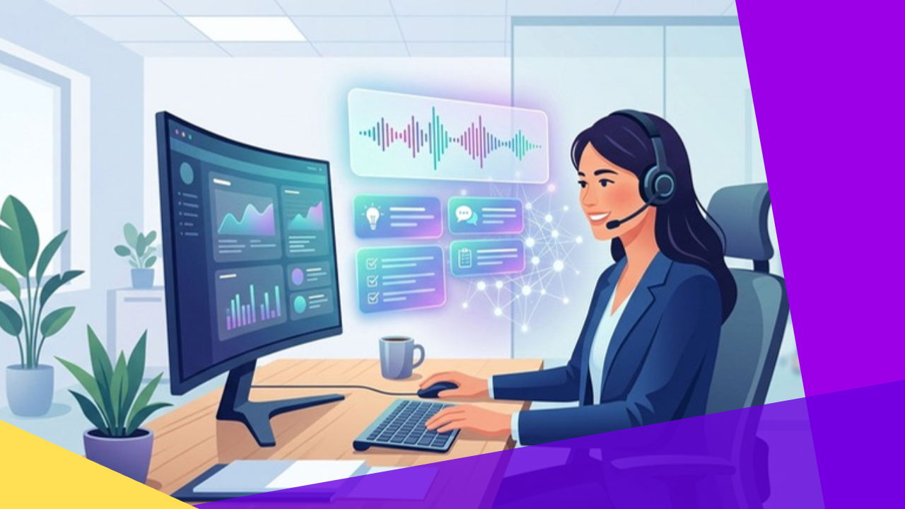 AI agent assist tools showing real-time prompts and knowledge on a contact center agent's screen