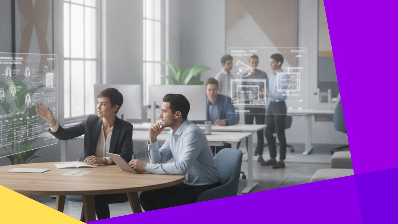 Teams collaborate using transparent screens, highlighting continuity over convenience for remote work.
