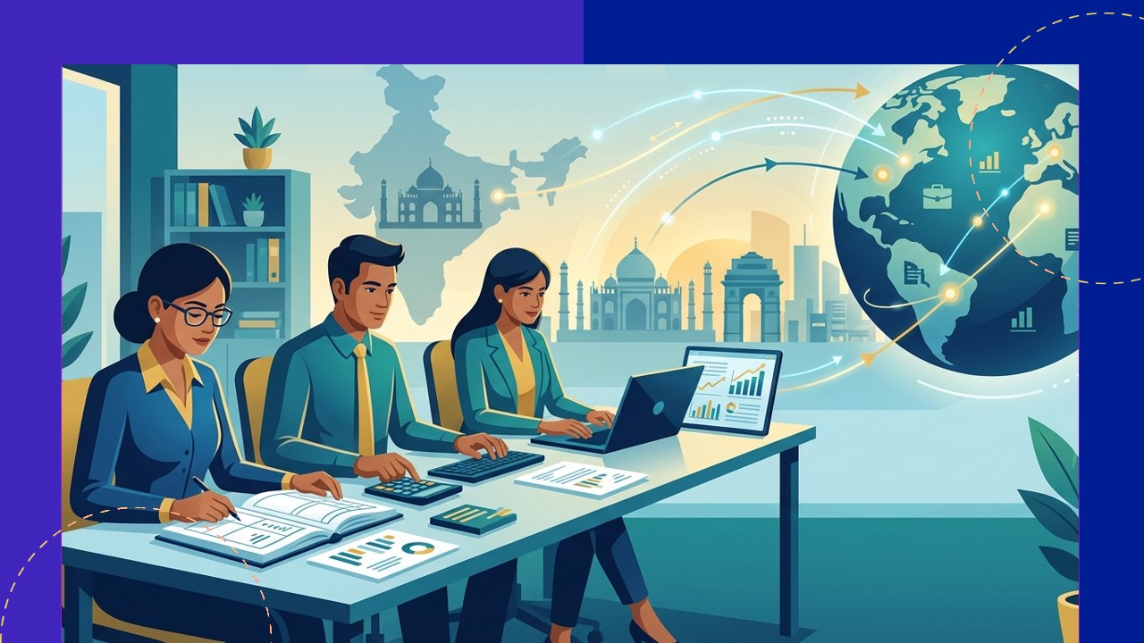 Accounting team in India supporting overseas clients with bookkeeping and reporting
