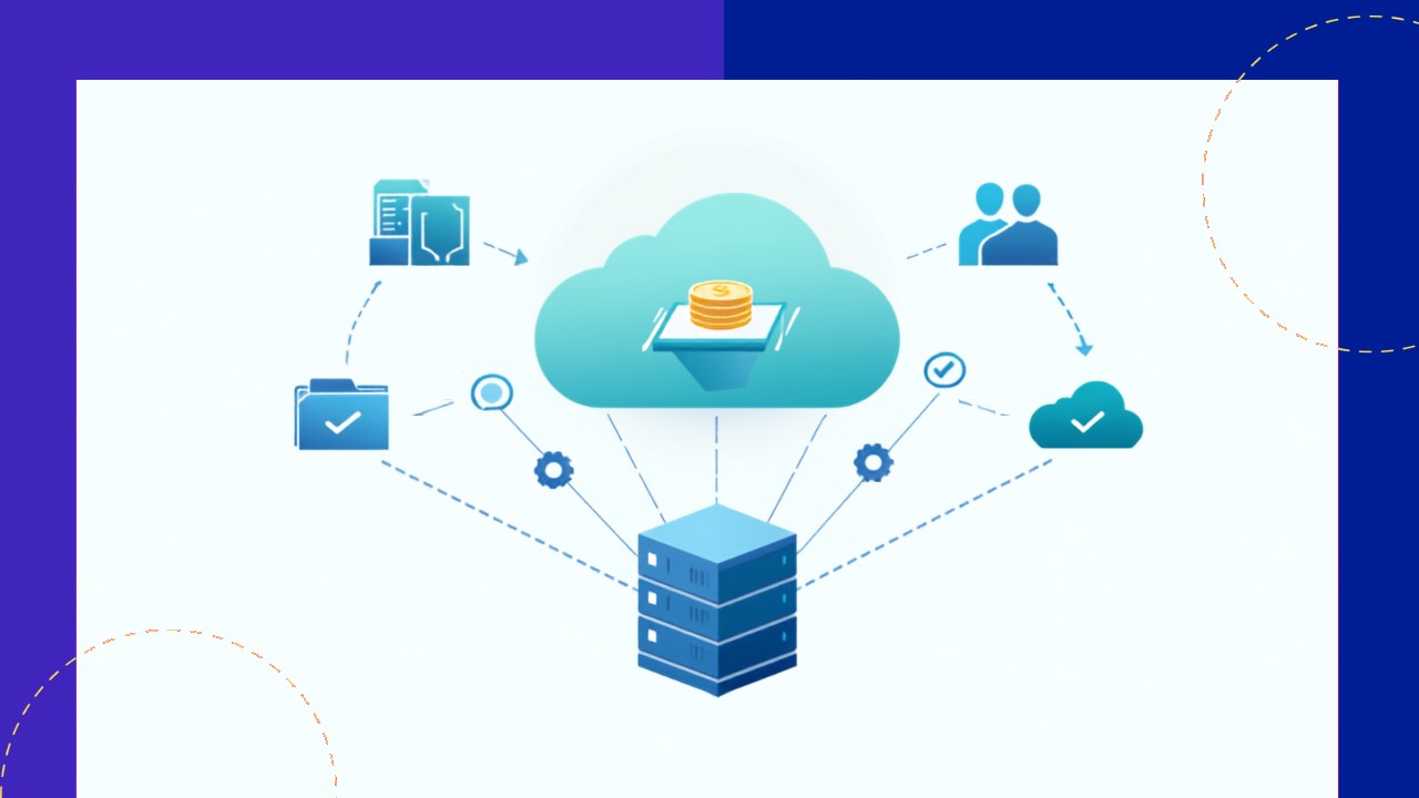 Digital back-office operations running finance, HR, and admin on connected cloud systems