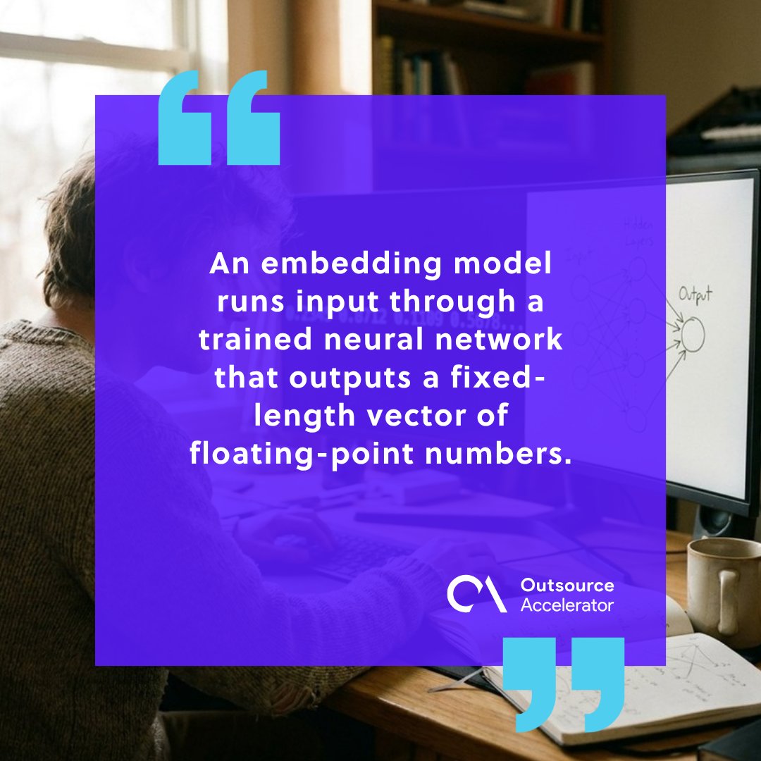 Data scientist at a monitor showing a long row of decimal numbers, warm window light on desk and hands.