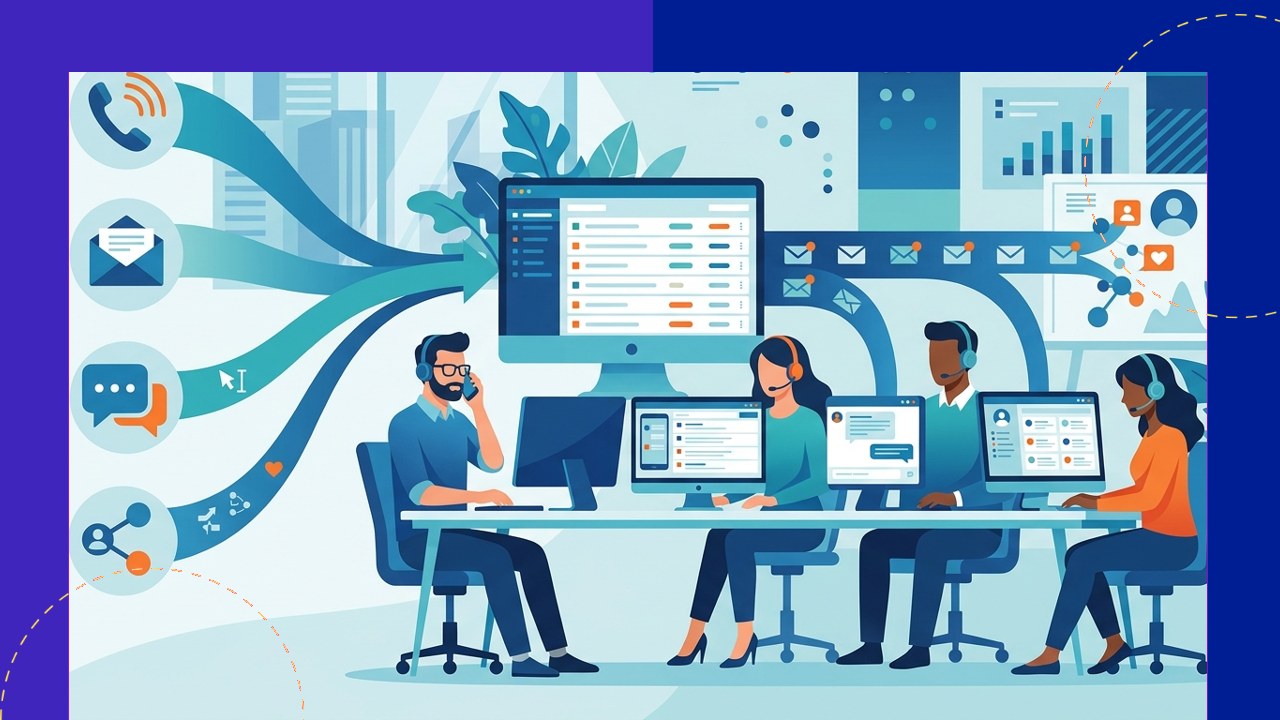 Multichannel support operations handling phone, email, chat, and social from one team