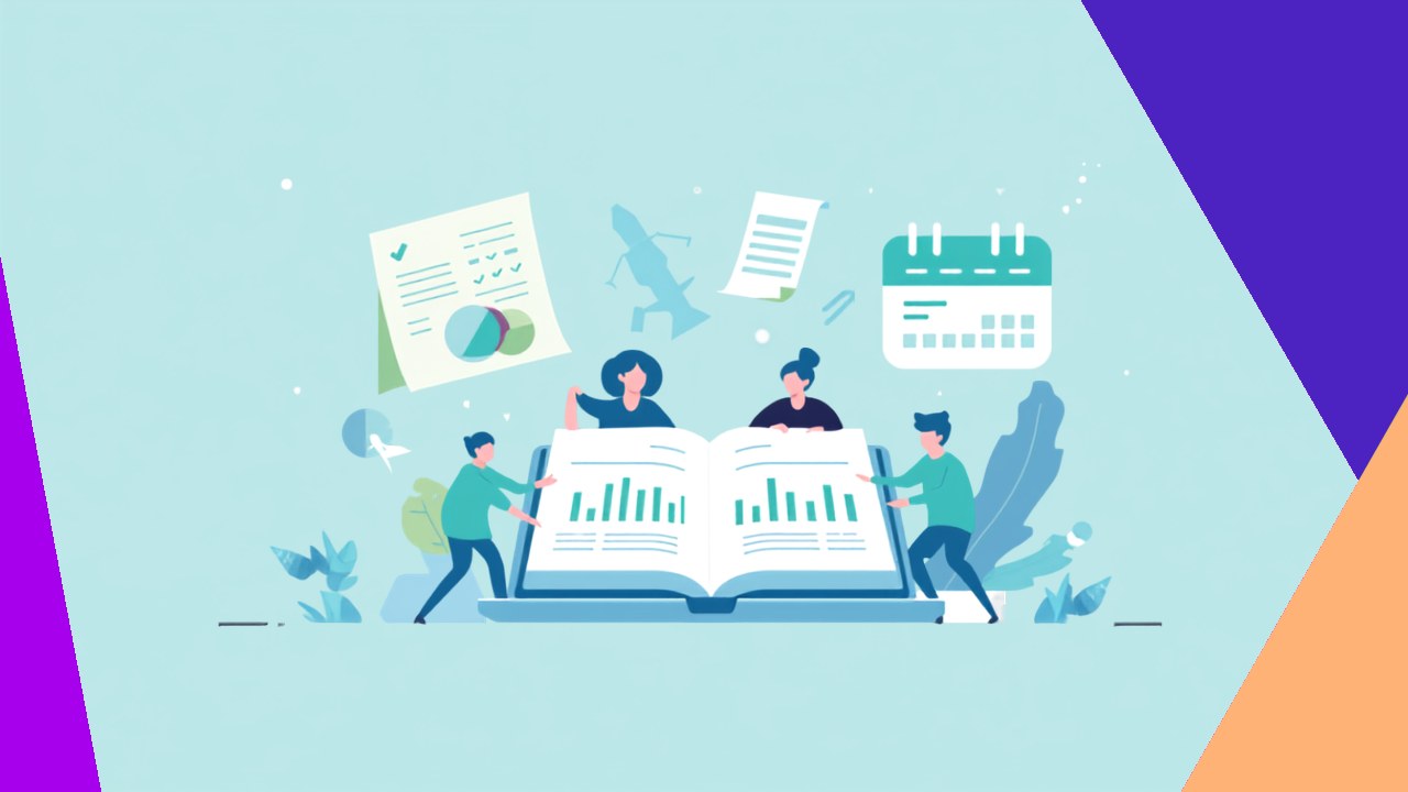 Outsourced year-end closing team finalizing accounts and financial statements