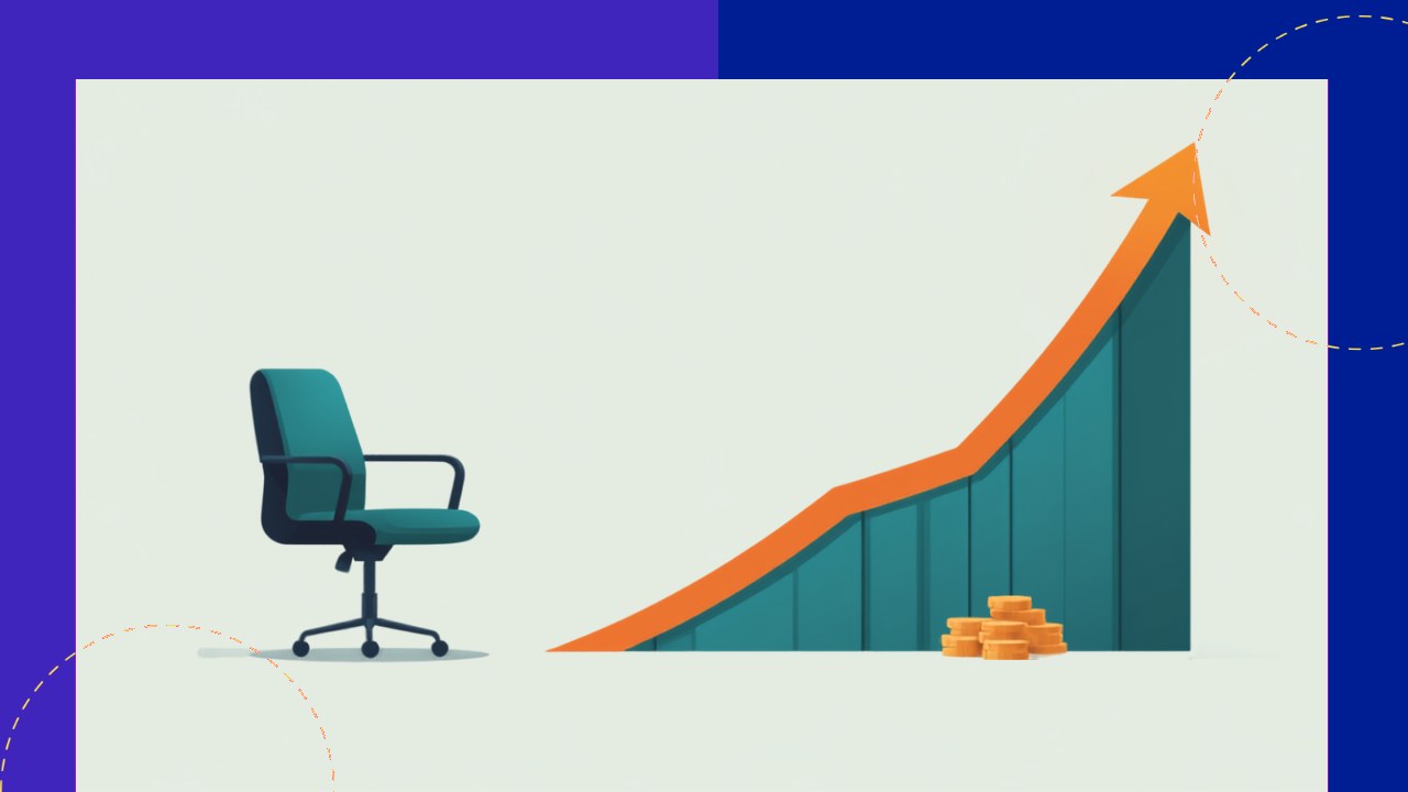 Staffing challenges in finance shown as unfilled roles and rising cost on a chart