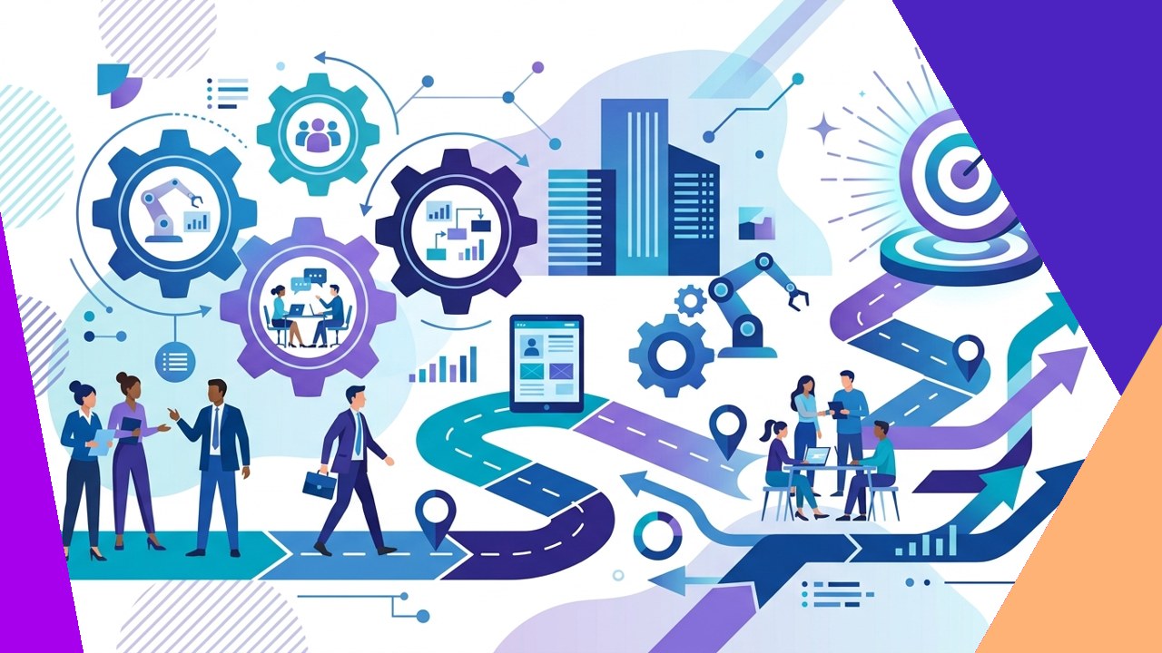 Workplace automation strategy roadmap connecting processes, people, and technology