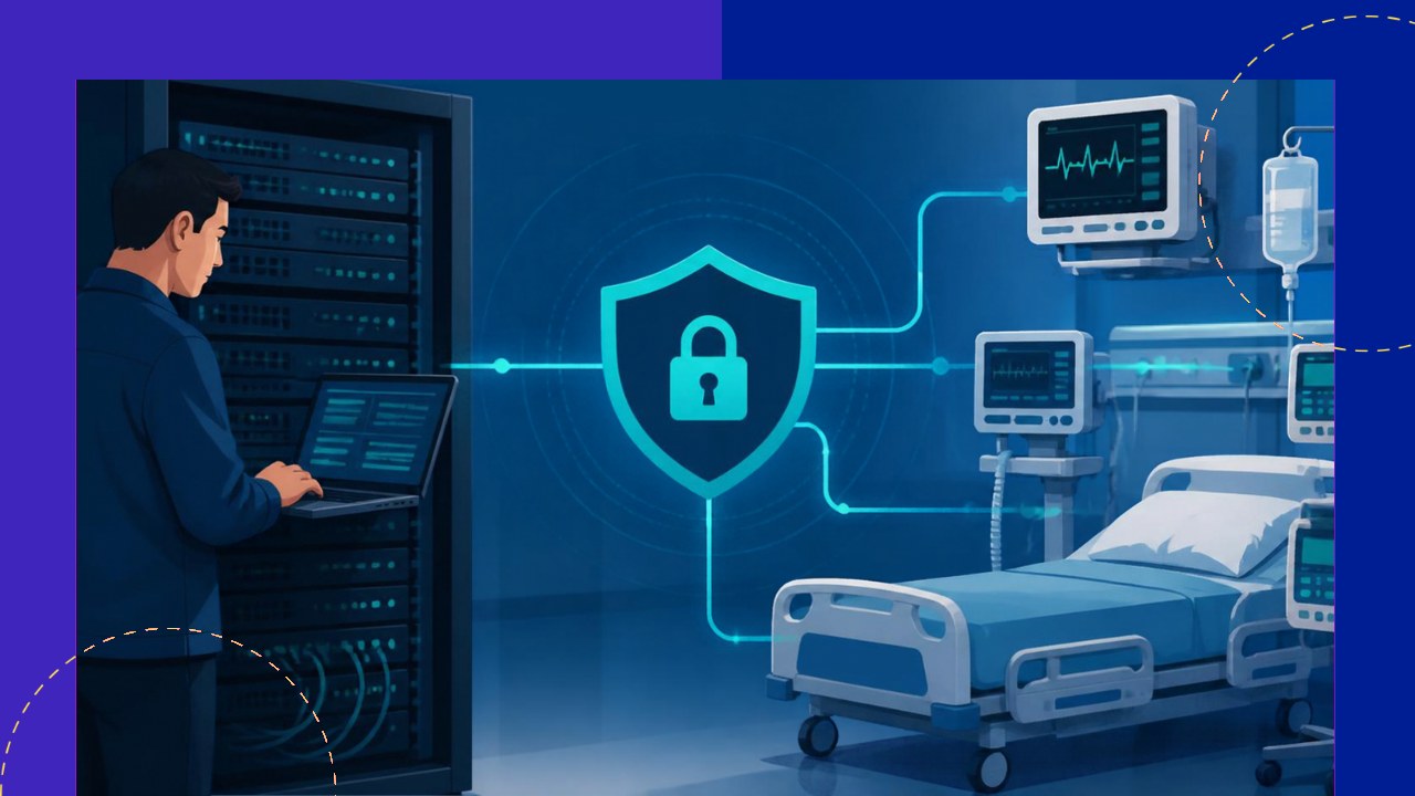 Healthcare IT support team maintaining clinical systems, devices, and networks for a hospital