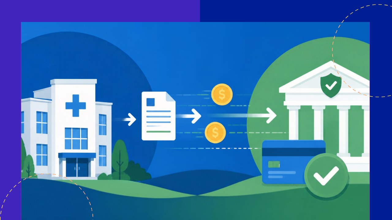 Healthcare reimbursement solutions processing claims and payer payments for a provider