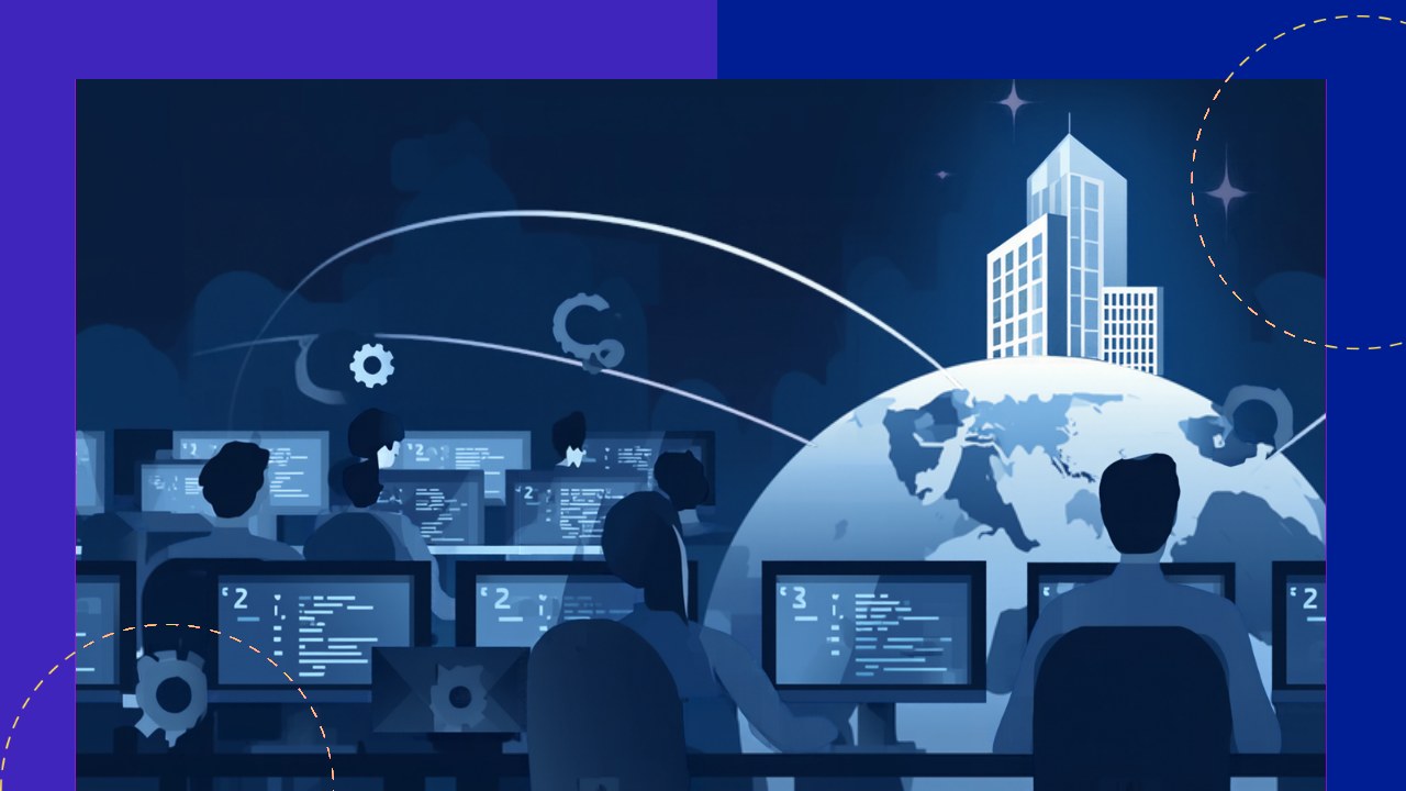 Offshore development center with a dedicated software team working for a client abroad