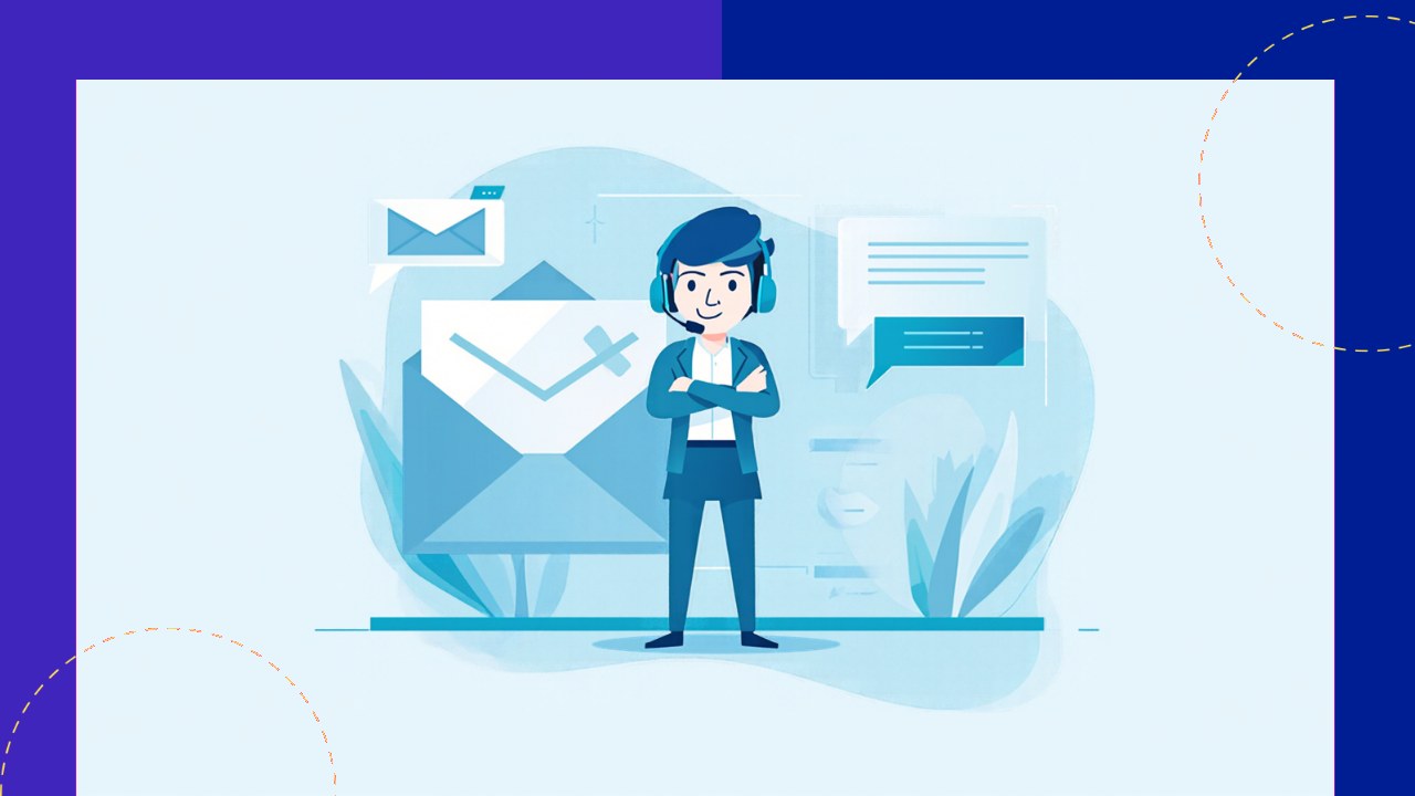 Outsourced email and chat support agents answering customer messages across channels