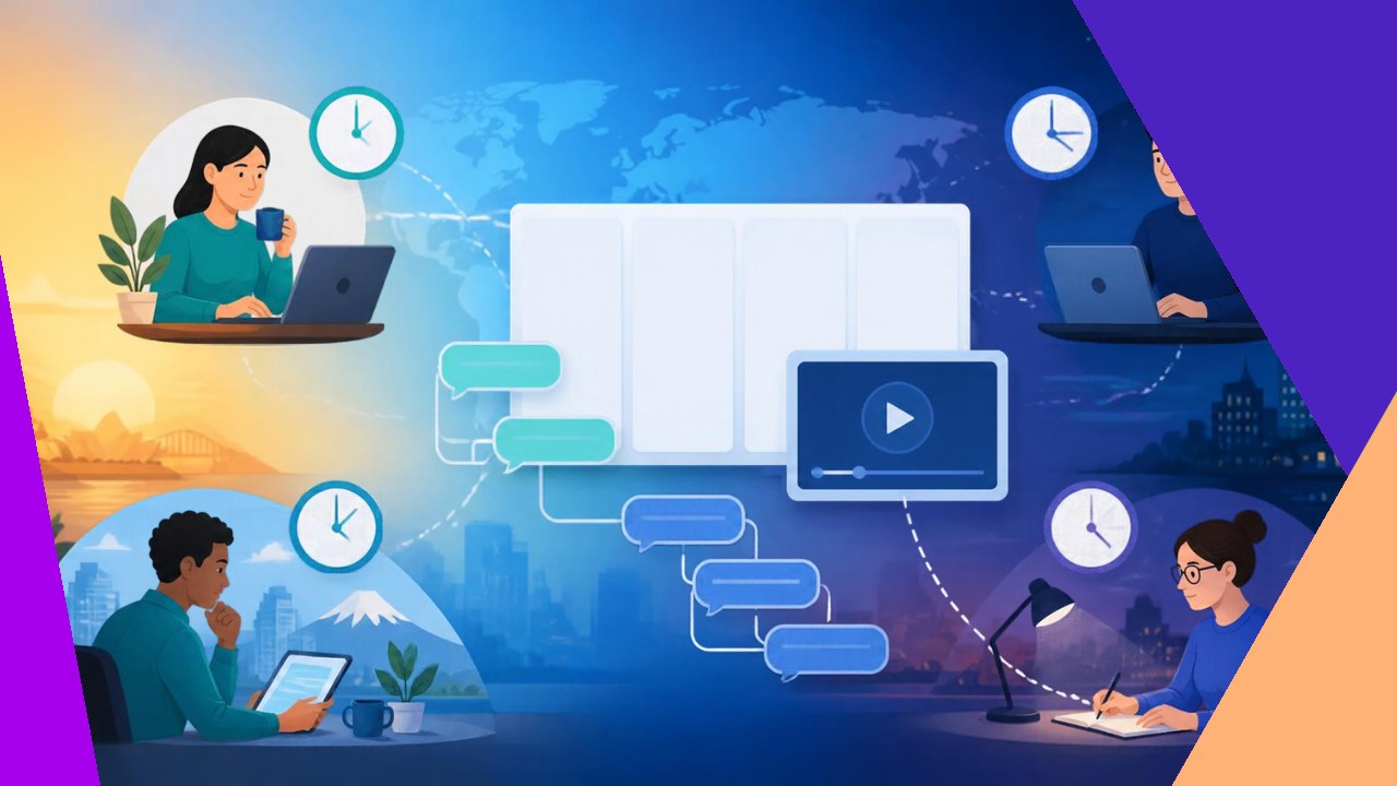 Asynchronous communication at work with messages answered across time zones