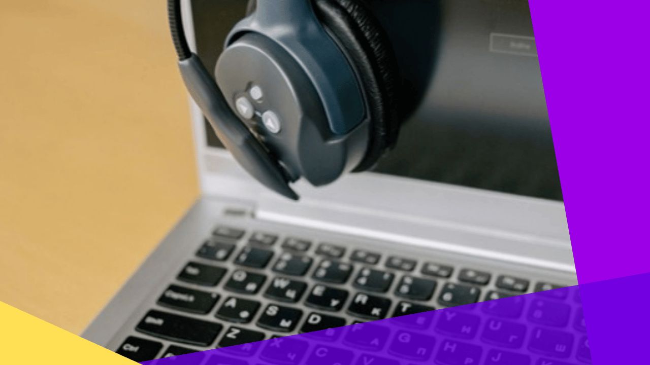 boutique BPO - a call centre headset resting on an open laptop