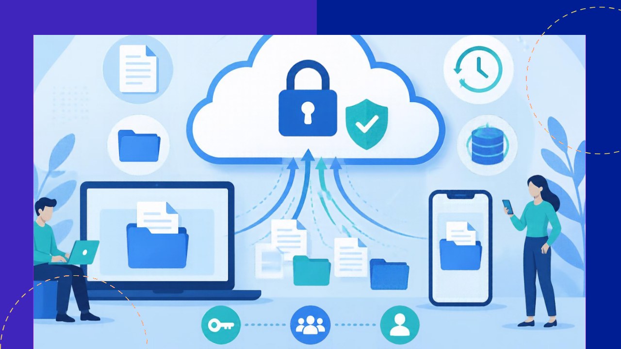 Cloud document storage keeping files secure and organized online