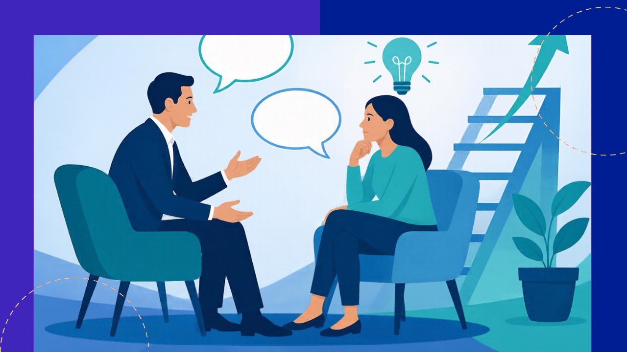 Coaching leadership style a leader guiding and developing team members