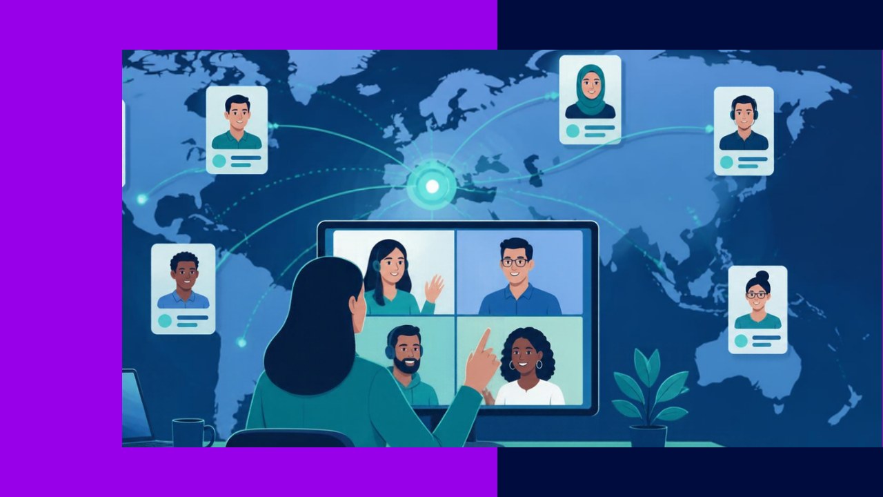 Global remote hiring recruiting talent from around the world onto one team