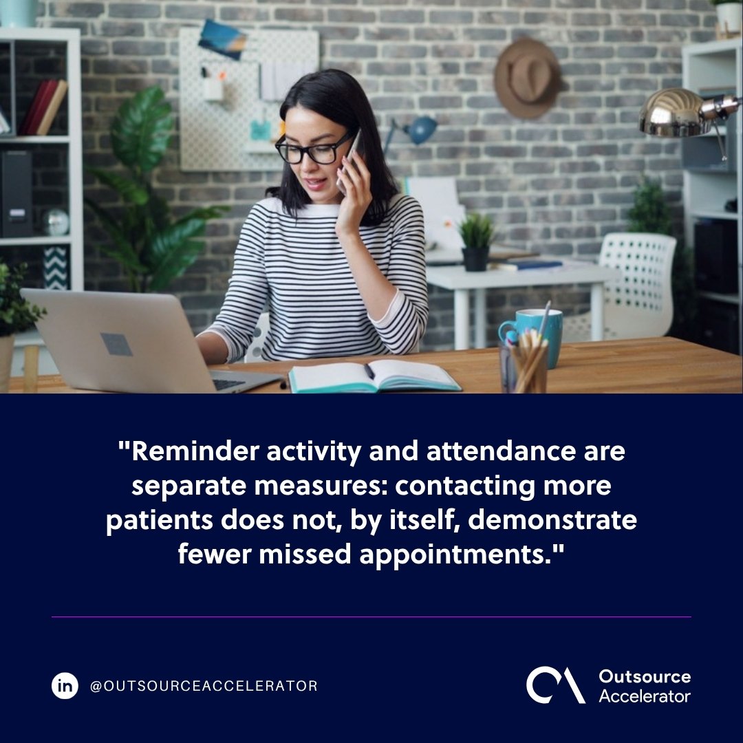 healthcare appointment scheduling - woman on a phone call at a laptop with a notebook