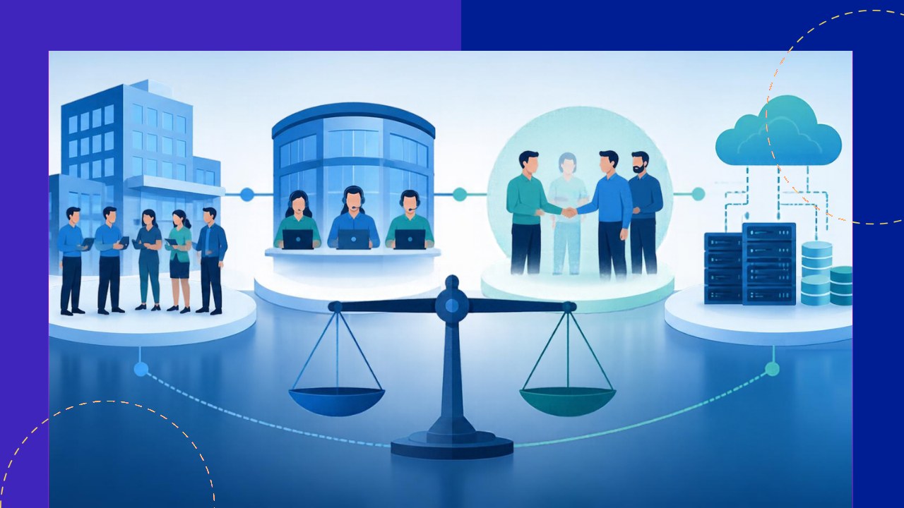 IT service delivery models comparing in-house, managed, and hybrid IT delivery