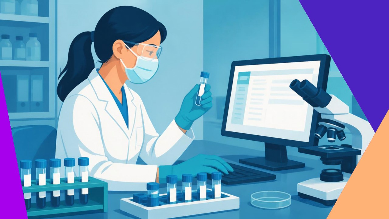 Medical laboratory support handling sample tracking, results entry, and lab administration